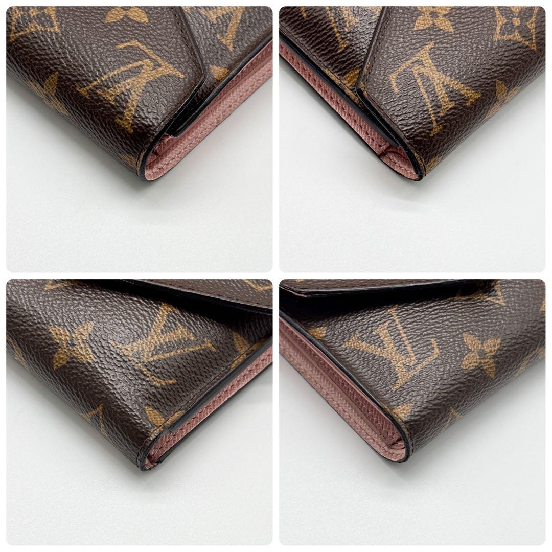 ルイヴィトン モノグラム ポルトフォイユ ヴィクトリーヌ 二つ折り 財布 ピンク