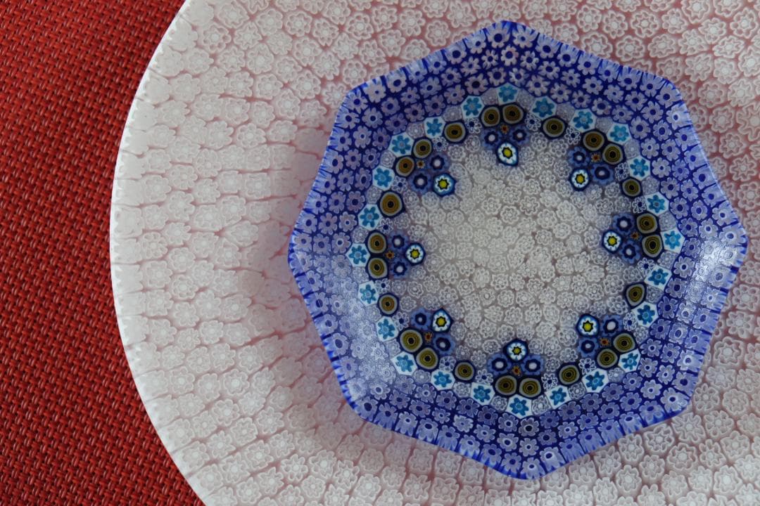 ベネチアンガラス ミルフィオリ プレート 検/メルハバ 飯塚亜裕子 江波冨士子