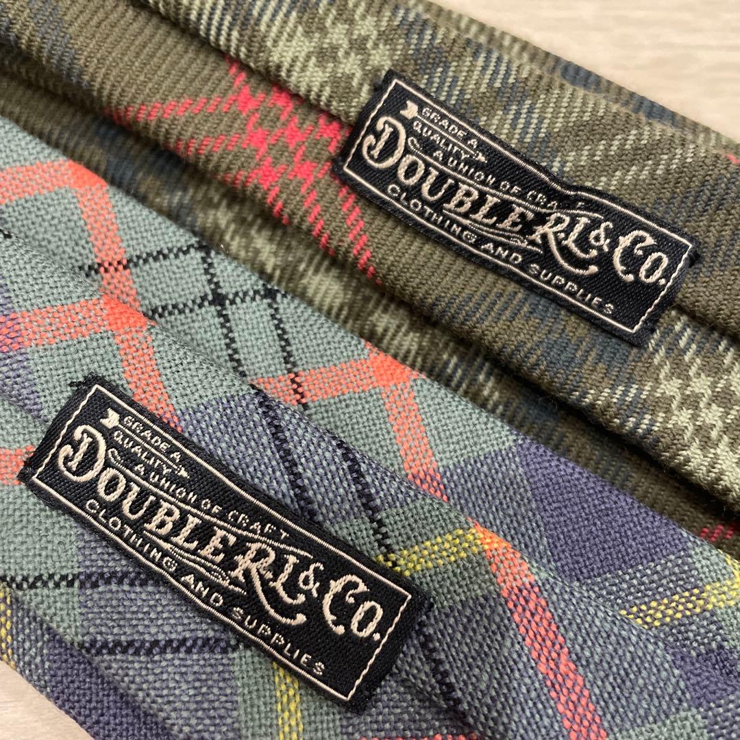 DOUBLE RＵ Co. チェック柄ネクタイ2本セット イタリア製
