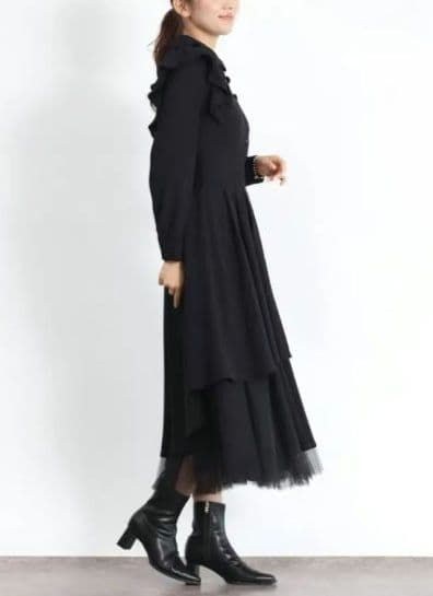 ☆新品、タグ付き☆ FENNEL シャツカラーラップフレアワンピース ヤマダヤ