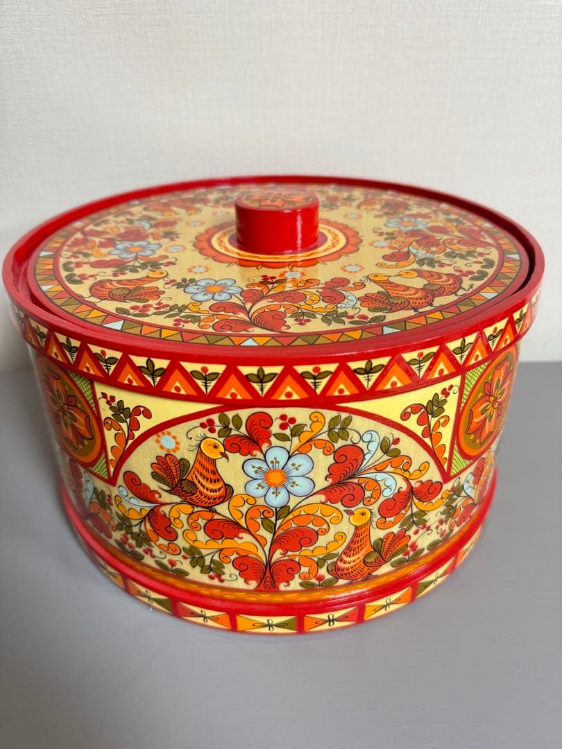 ロシア Vologda region 民芸品 小物入れ 新品未使用品