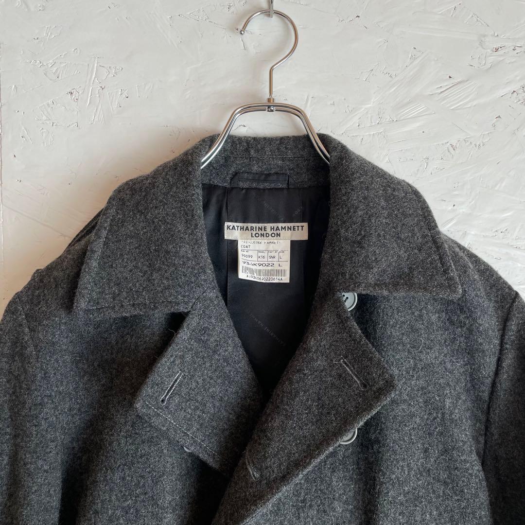 古着80s 90s Vintage キャサリンハムネット ウールロングコート
