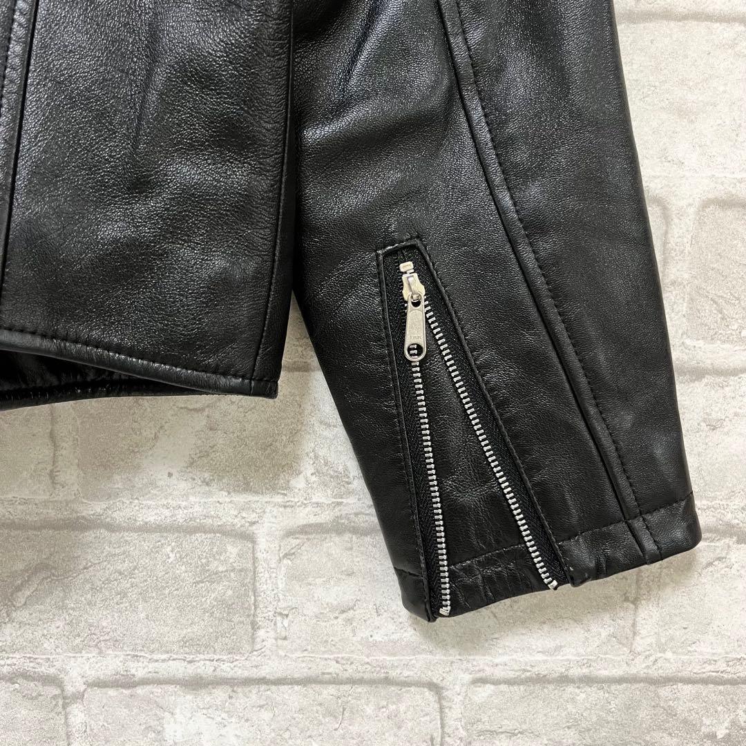 らひ様【美品】ユナイテッドアローズ ラムレザー ダブル ライダース 40 黒