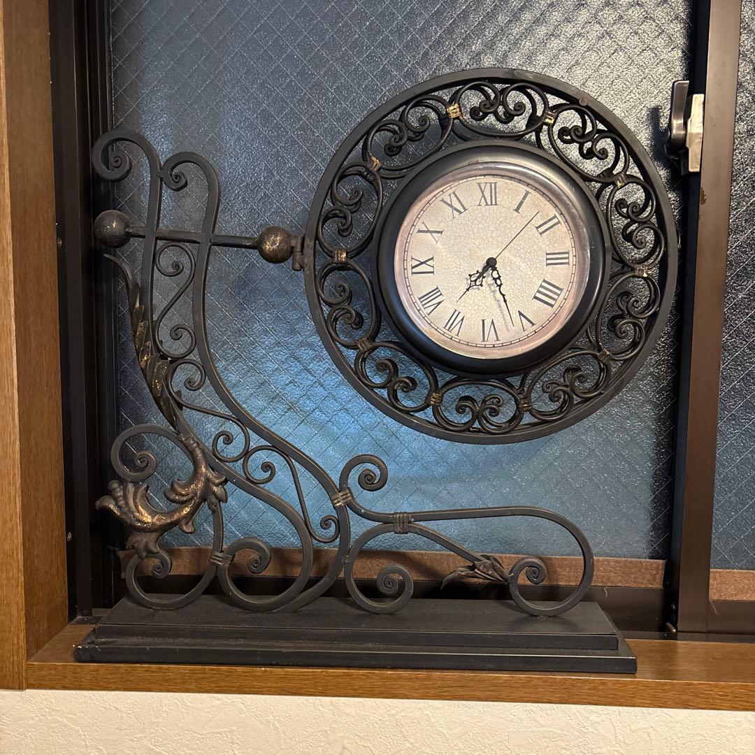 アイアン製壁掛け時計 柱時計