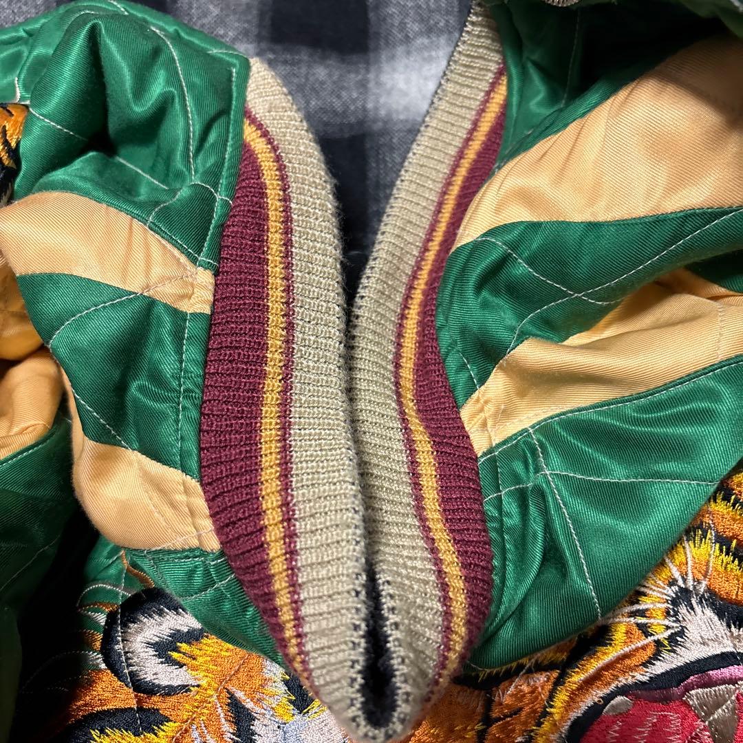 専用　テーラー東洋 サテン スカジャン 虎 鷹 刺繍 横田基地 1950