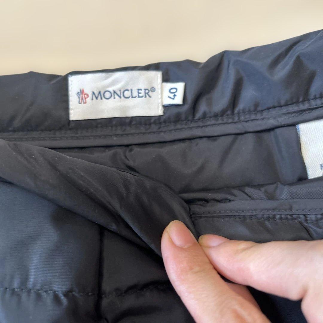 MONCLER ブラック ダウンスカート 40
