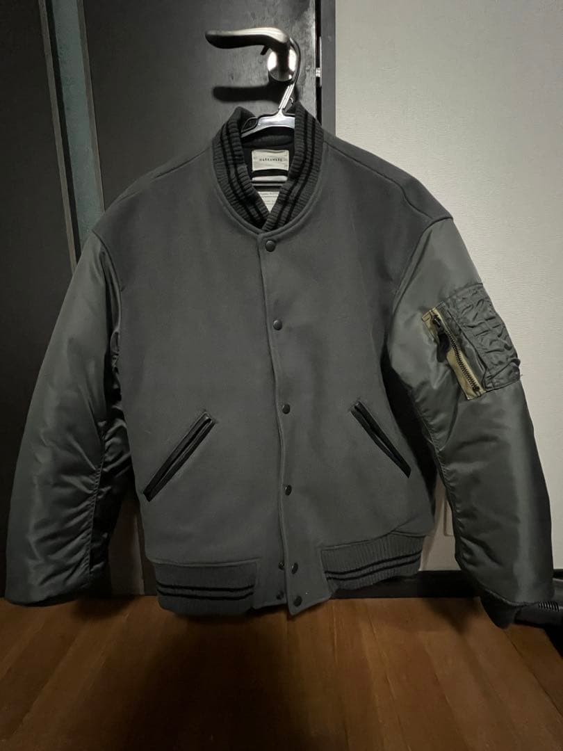 ジャケット・アウター MARKAWARE 23AW VARSITYJACKET WOOL MELTON