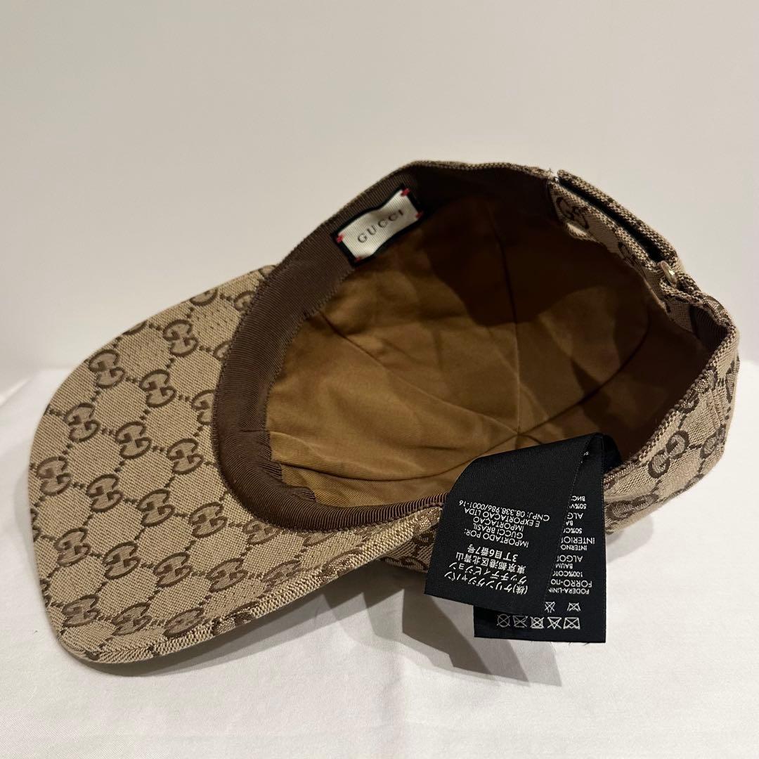 【美品】GUCCI ベージュ GGパターン キャップ