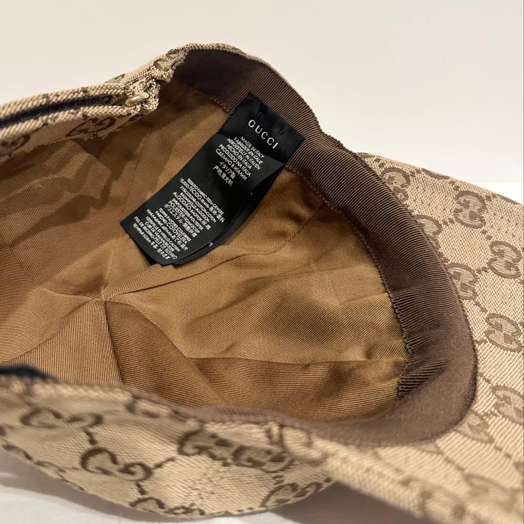 【美品】GUCCI ベージュ GGパターン キャップ