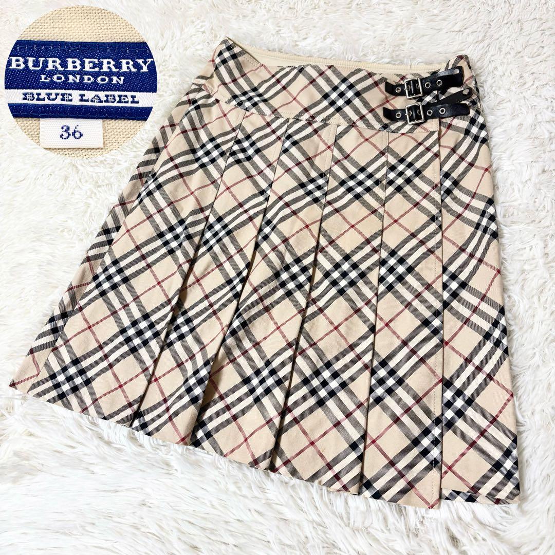 希少✨️バーバリーブルーレーベル 巻きスカート ノバチェック 36 y2K