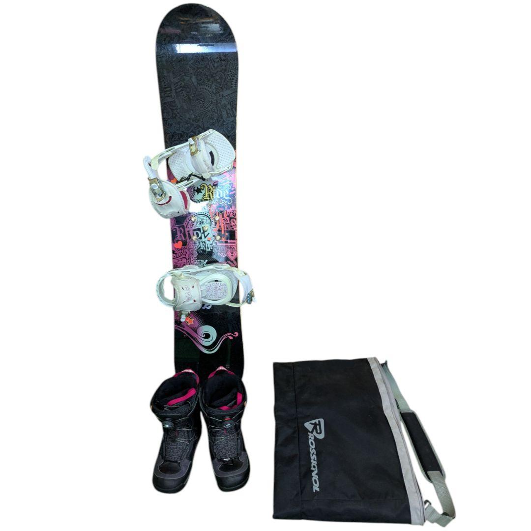レディース4点セットスノーボードRide rapture138　ブーツ　サロモン