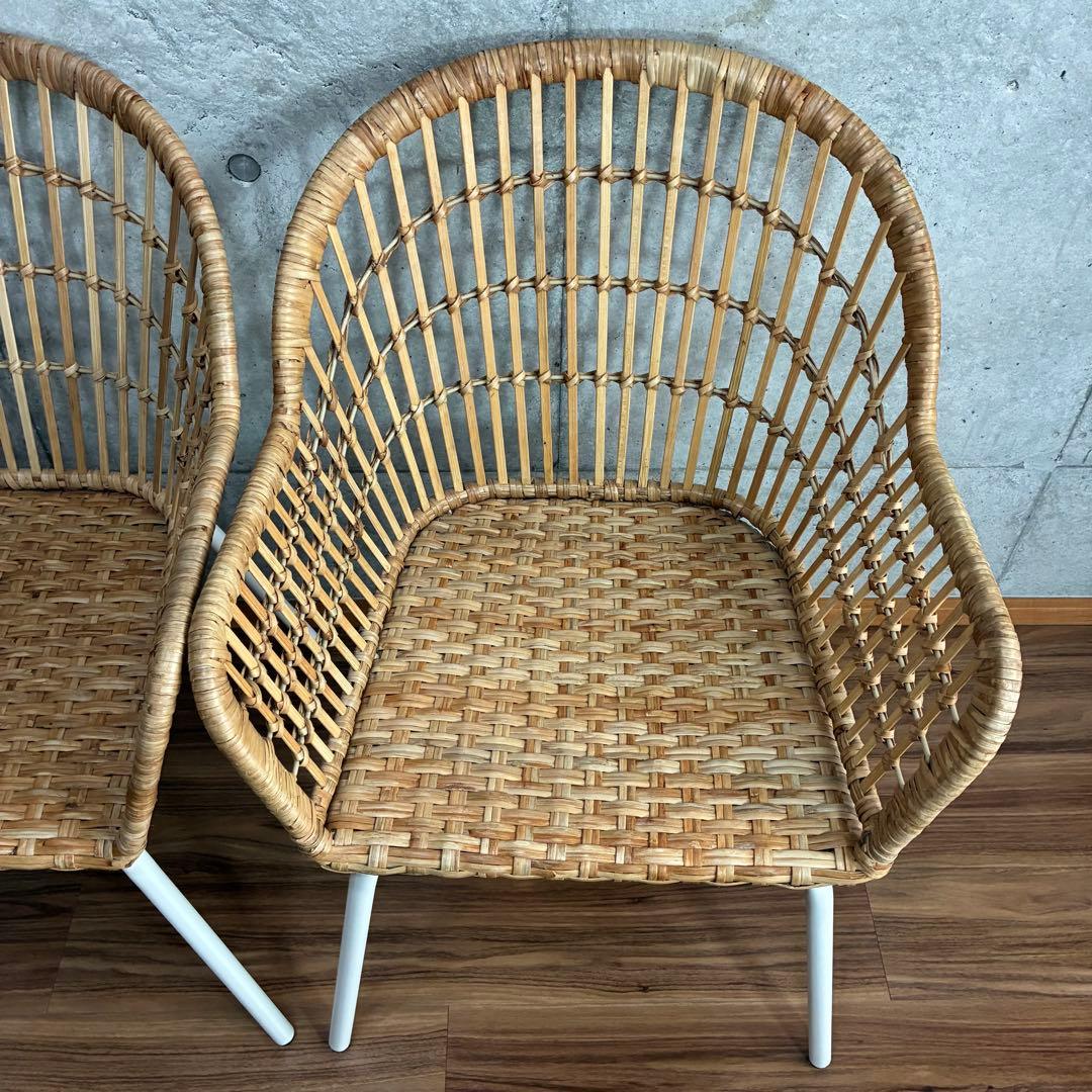 IKEA　イケア NILSOVE ニルソーヴェ チェア　ラタン　椅子　2脚セット