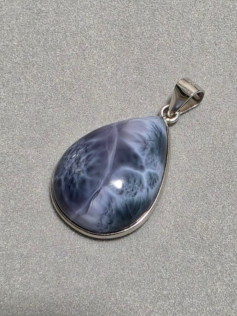 ドミニカ共和国産　ペクトライト　パープルラリマー　ペンダント　S925