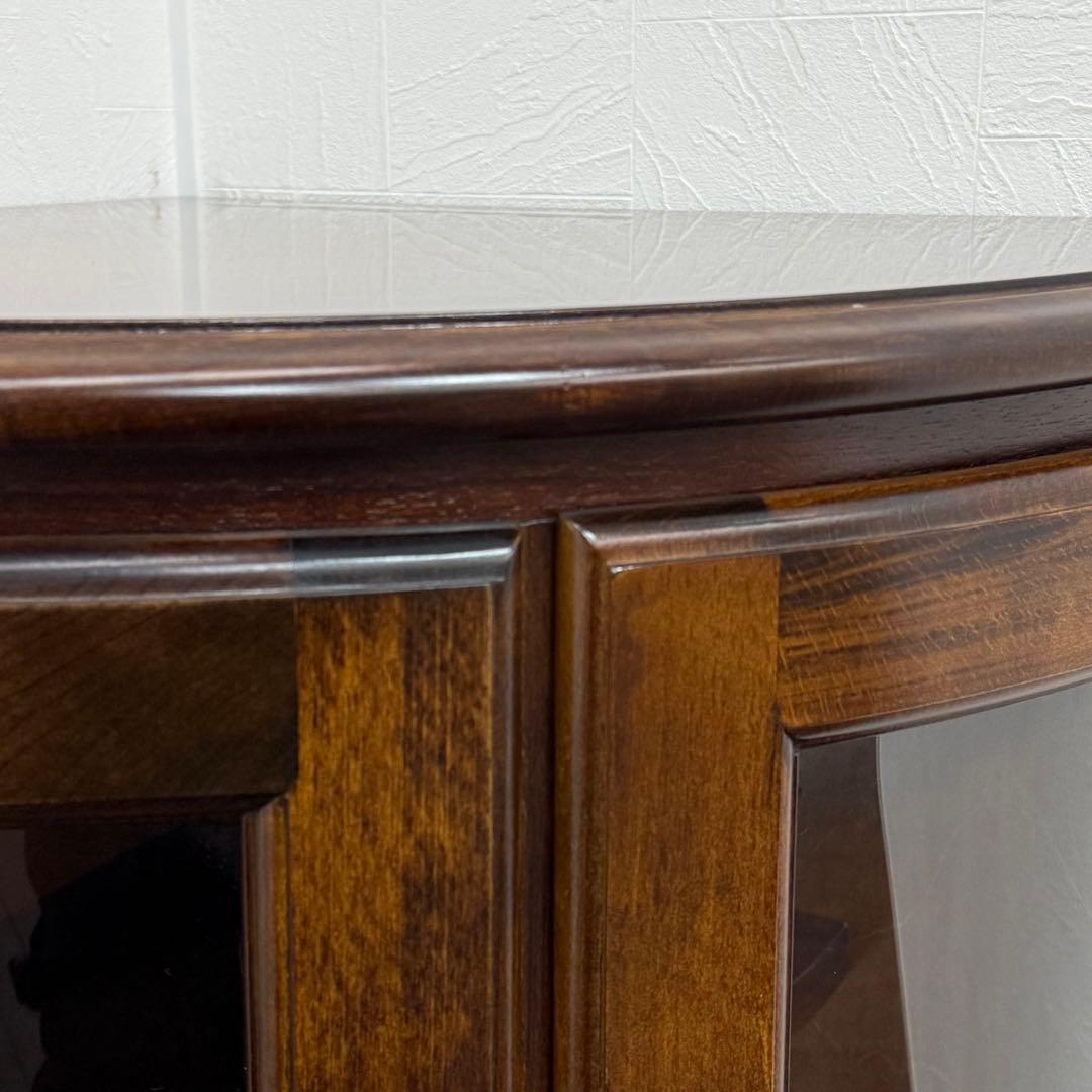 H21K20c カリモク コロニアル ガラスコーナーキャビネット