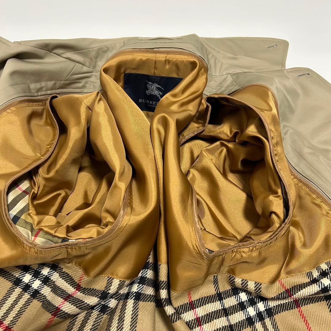 ✨極美品 バーバリーロンドン ステンカラーコート ライナー付き ブラウン