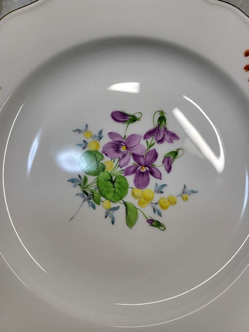 未使用✨マイセン ベーシックフラワー 2つの花 プレート⑥デザート 20 皿