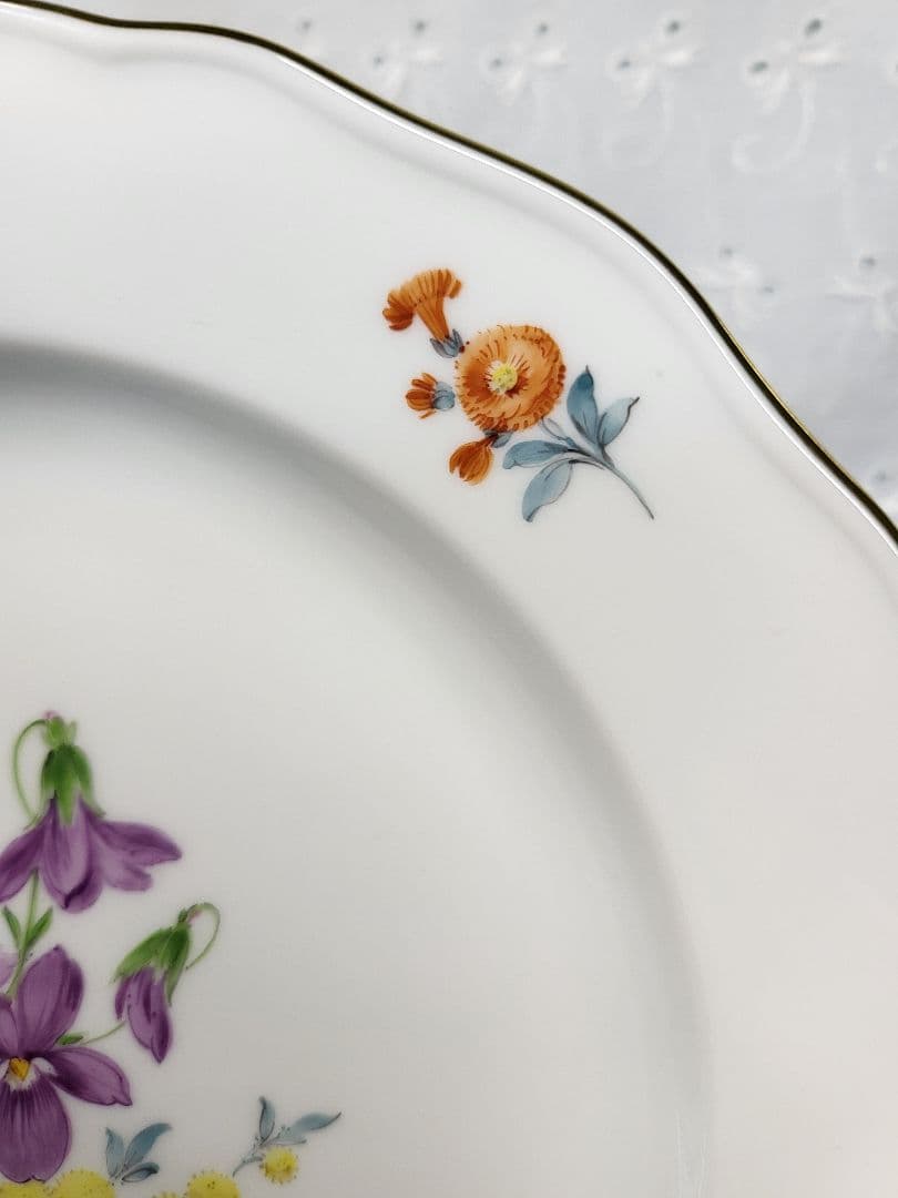 未使用✨マイセン ベーシックフラワー 2つの花 プレート⑥デザート 20 皿