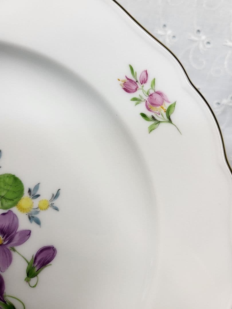 未使用✨マイセン ベーシックフラワー 2つの花 プレート⑥デザート 20 皿