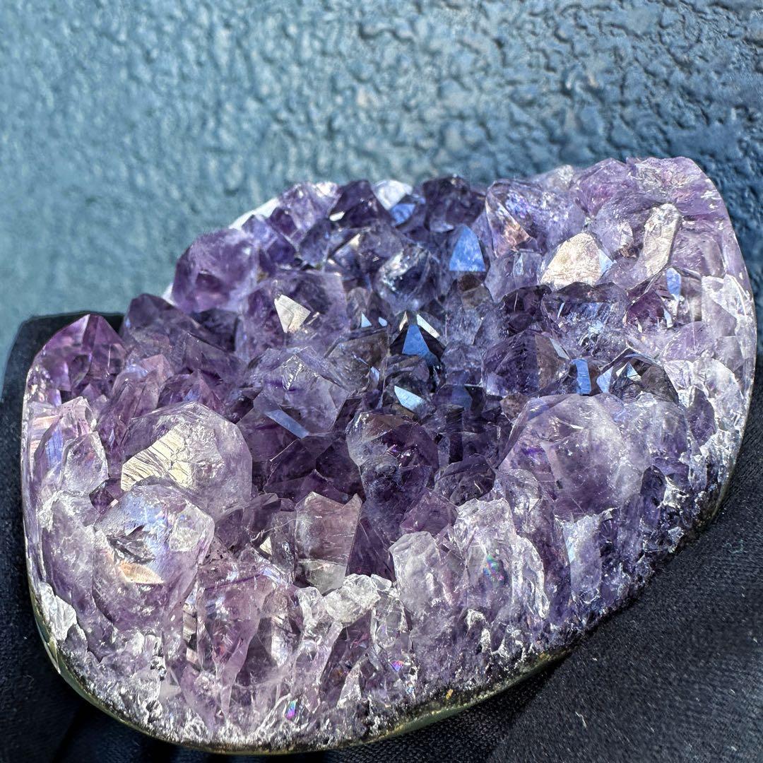 極上美麗☆瑪瑙レインボー☆アメジストクラスター パワーストーン天然石A1385