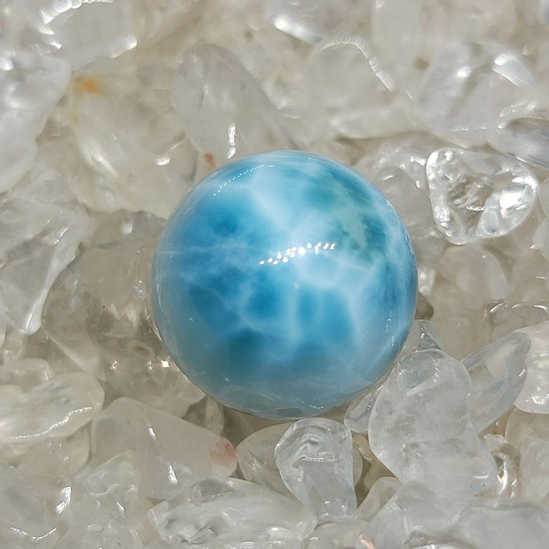 まるで地球！ 超大玉 ★ ラリマー 約17.5 mm 粒売り ①