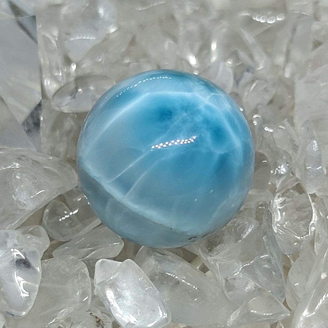 まるで地球！ 超大玉 ★ ラリマー 約17.5 mm 粒売り ①