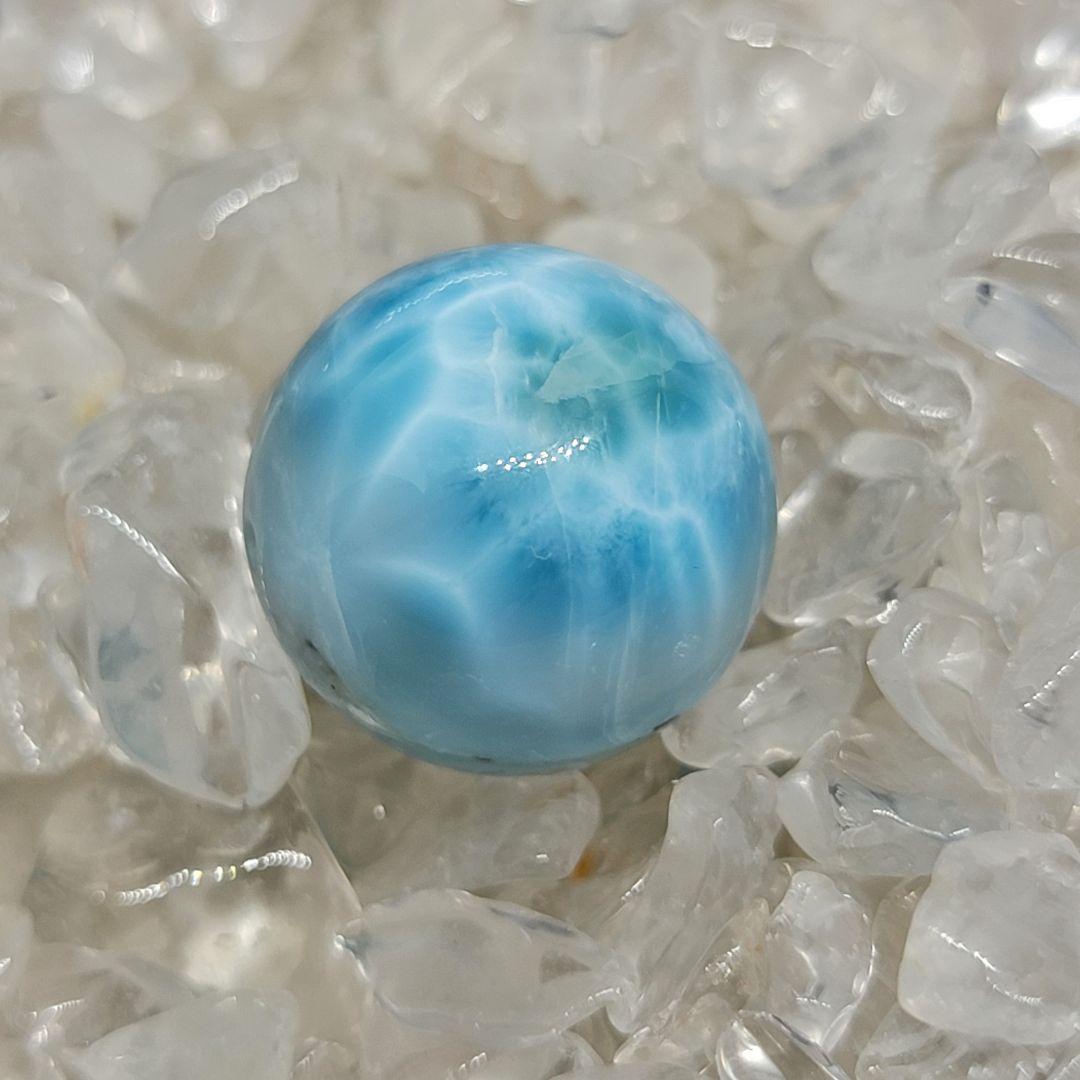 まるで地球！ 超大玉 ★ ラリマー 約17.5 mm 粒売り ①