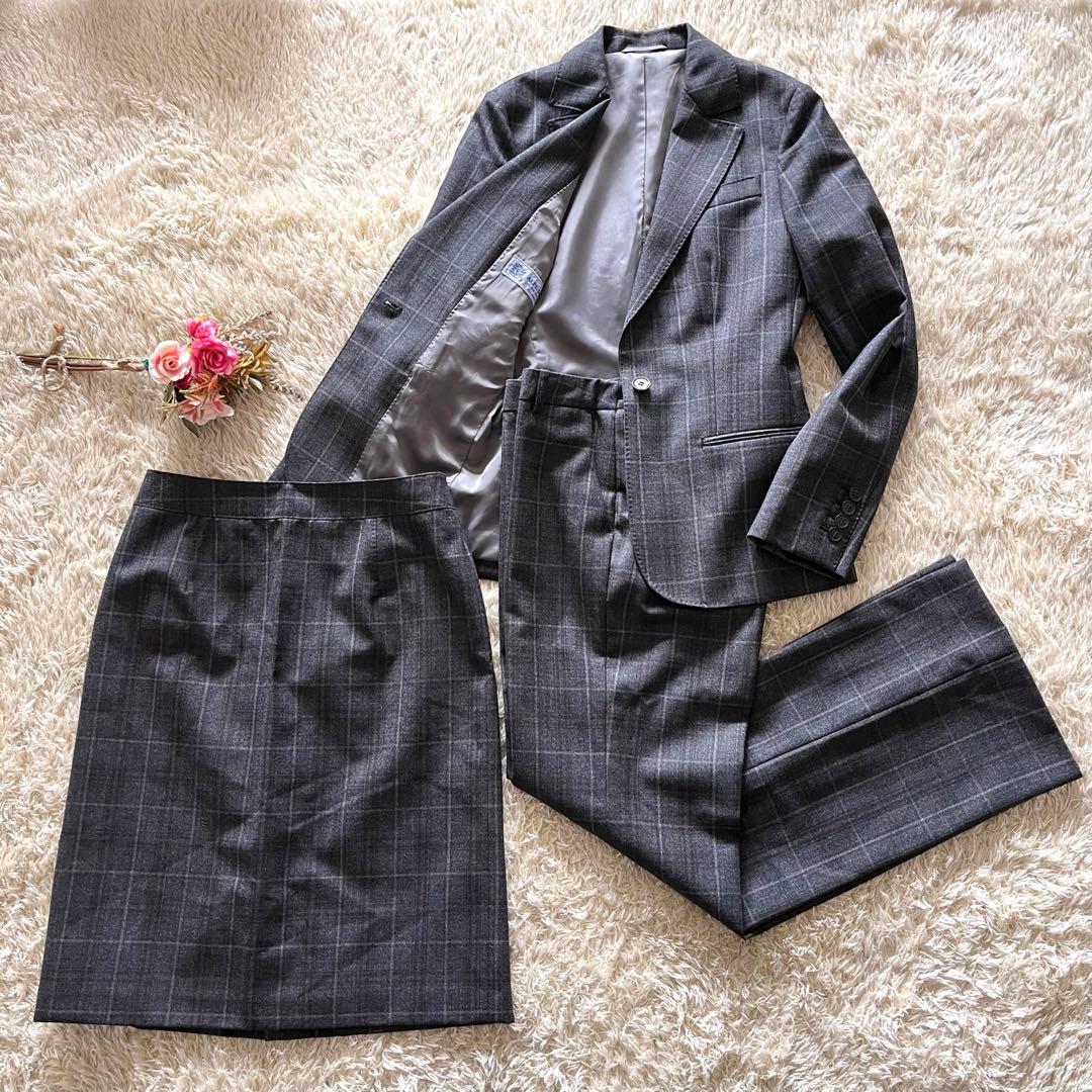 【極美品】高級 ALPE SOLIVO レディーススーツ 3点セット イタリア