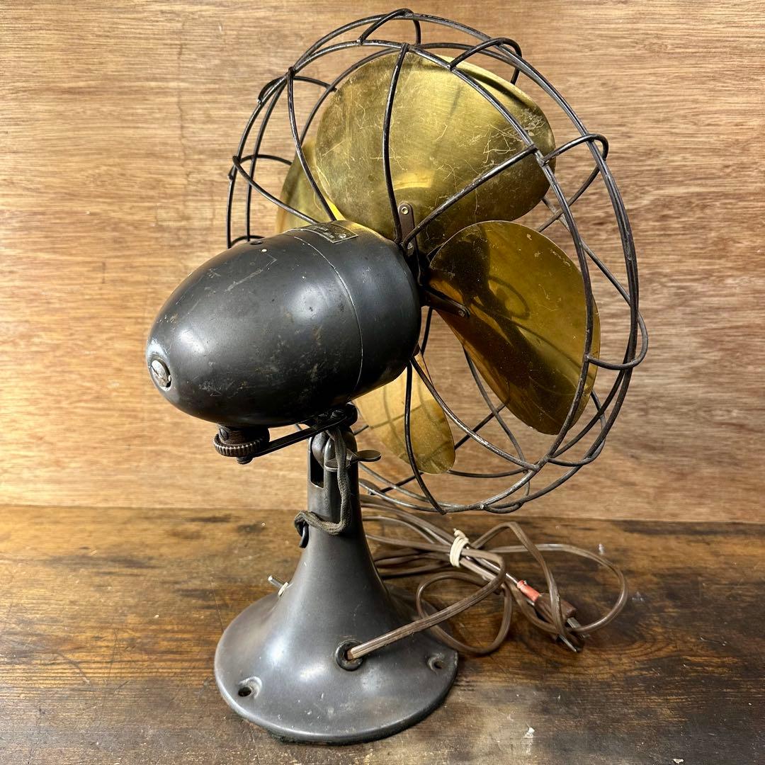 【実働】戦前モデル　EMERSON 6250-D　10インチ真鍮4枚羽ファン