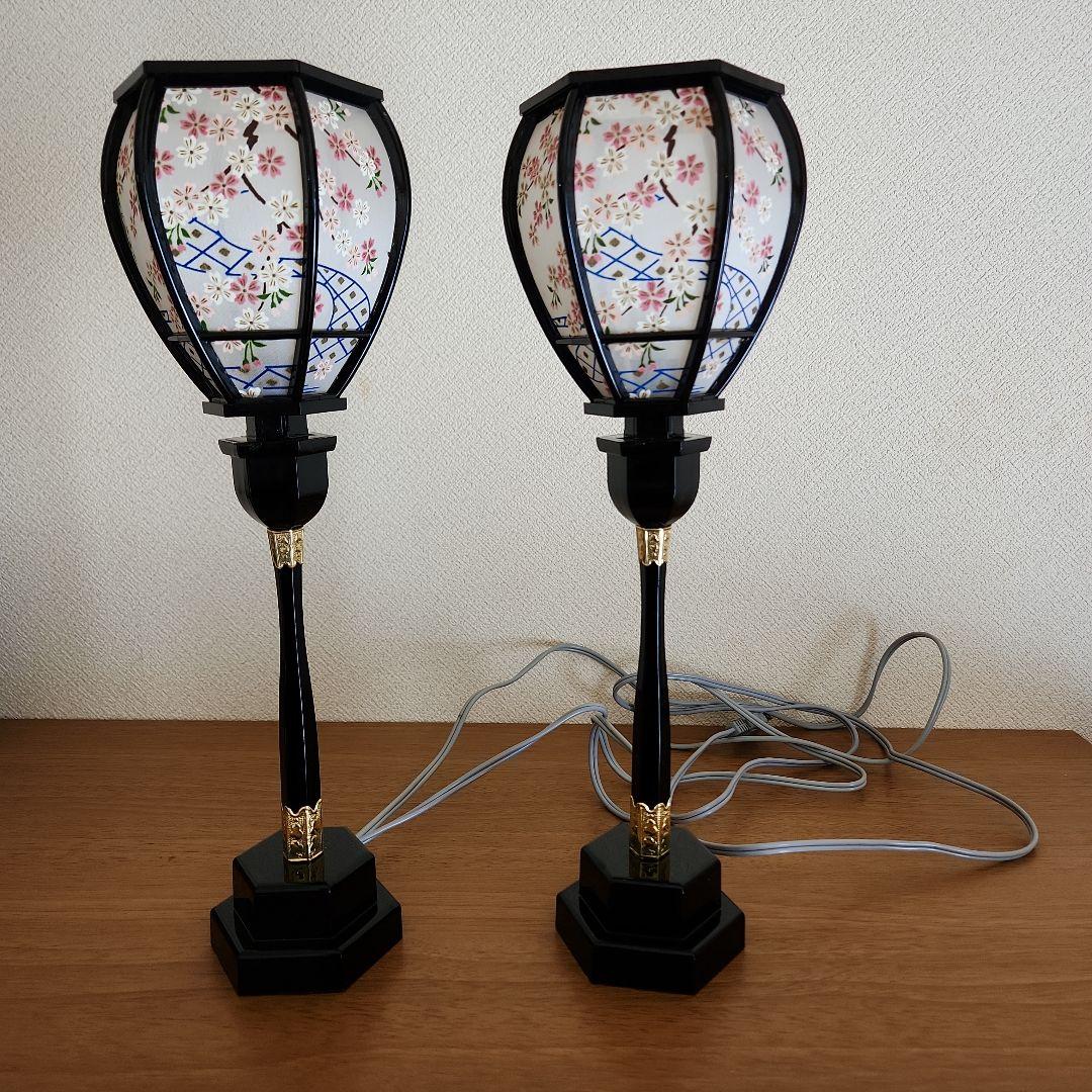 木目込み雛人形 親王飾り(大きめ)雪洞セット