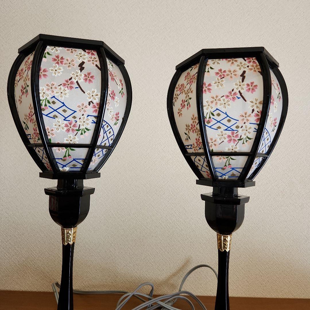 木目込み雛人形 親王飾り(大きめ)雪洞セット