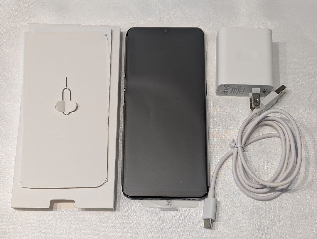 【良品・純正充電器付】OPPO A73 ネイビーブルー SIMフリー