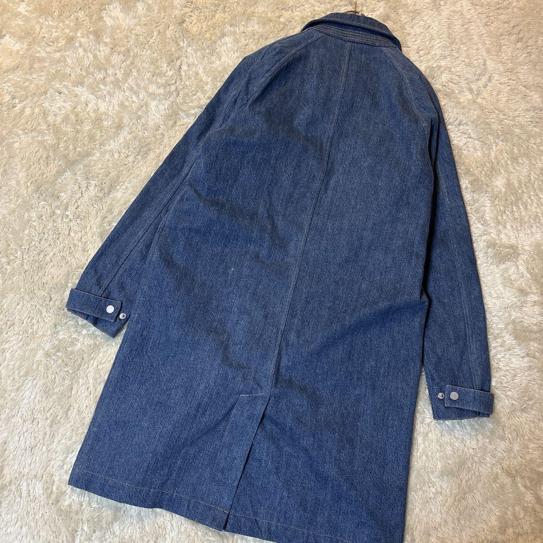 激レア＊カルバンクライン ステンカラーコート デニム　中わた イタリア製　M