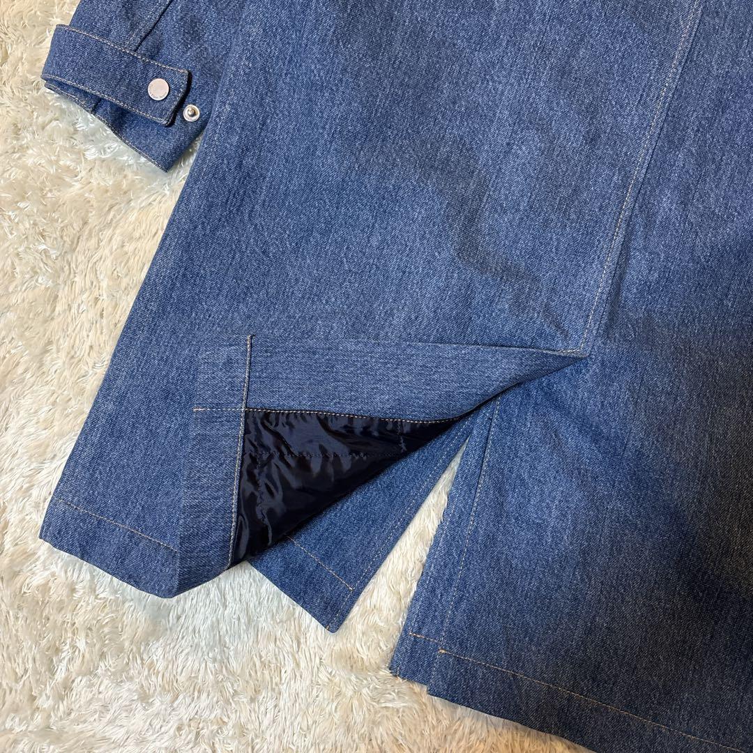 激レア＊カルバンクライン ステンカラーコート デニム　中わた イタリア製　M