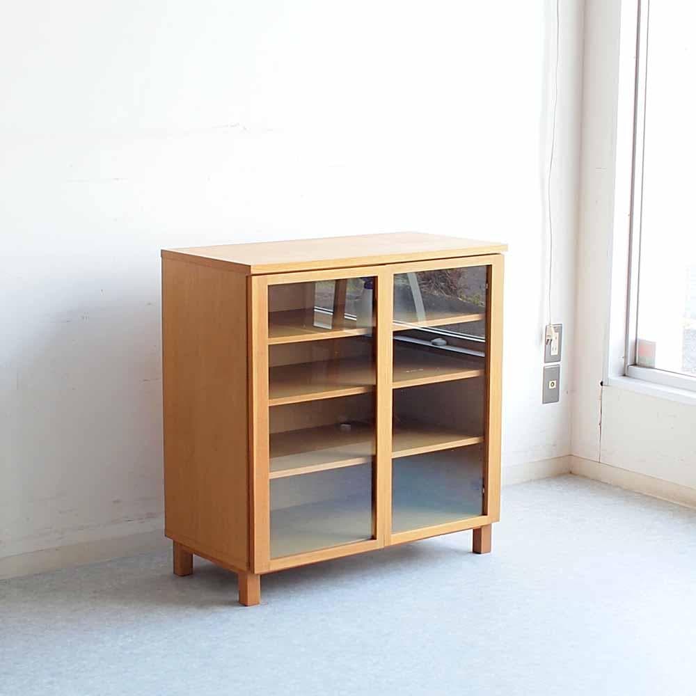 無印良品/MUJI オーク材 ガラスキャビネット ZR24425