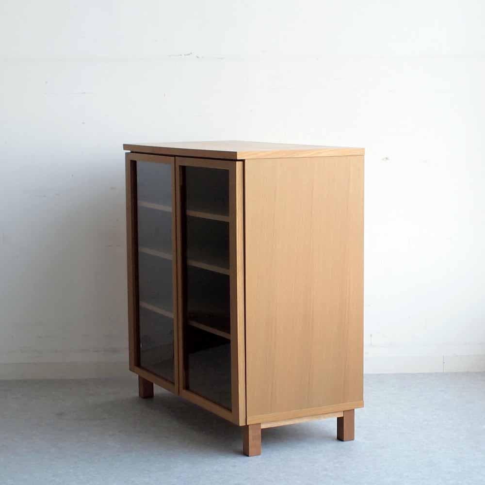 無印良品/MUJI オーク材 ガラスキャビネット ZR24425