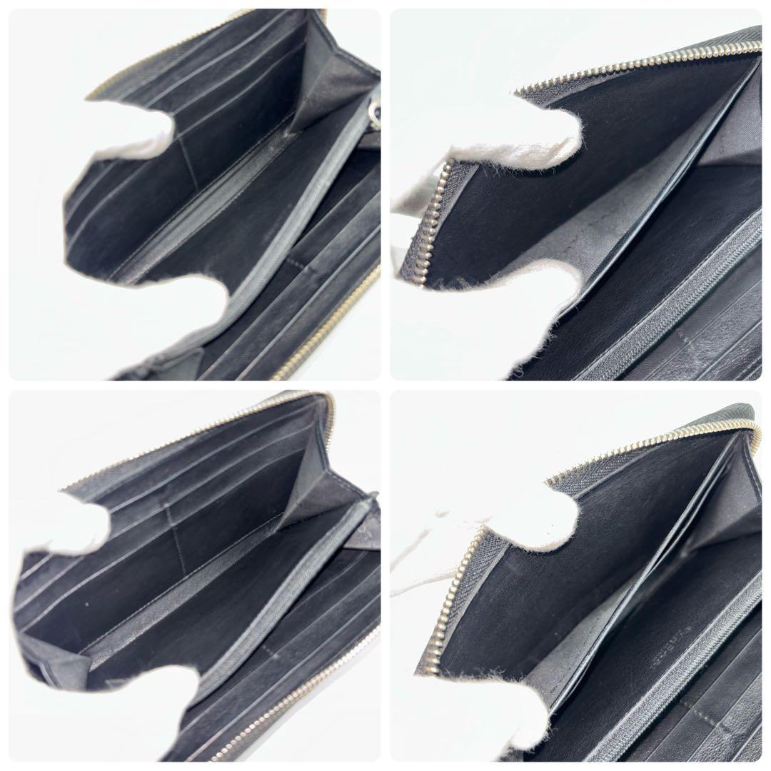✨美品✨　BVLGARI ラウンドファスナー　ビーゼロワン　長財布　ロゴ金具　黒