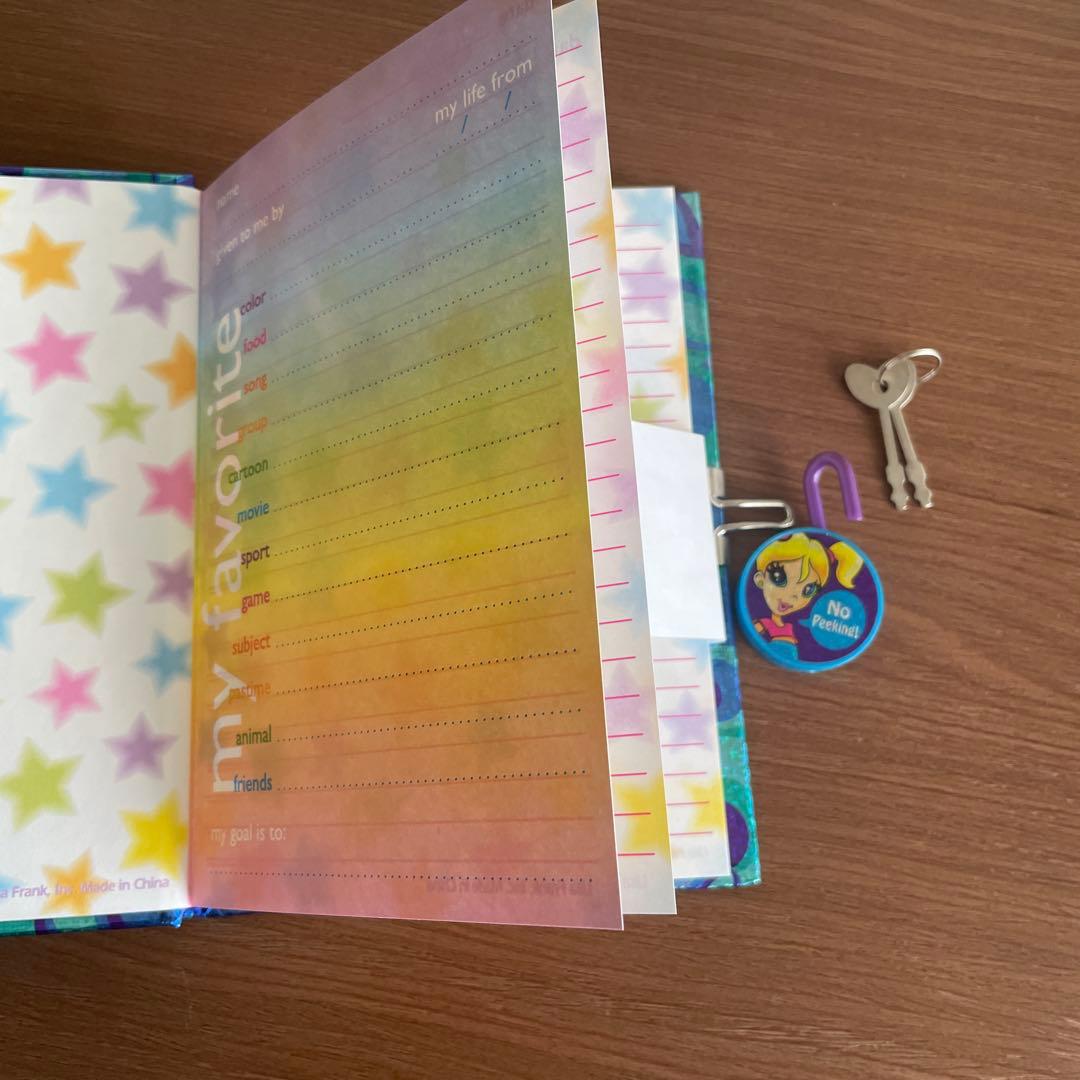 Lisa Frank 鍵付き　シークレット　ノート A お値下げ中　レア