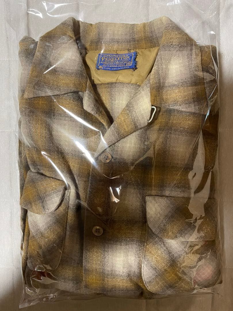 Pendleton オンブレー　60's ボードシャツ　ブラウン系　美品　シャド