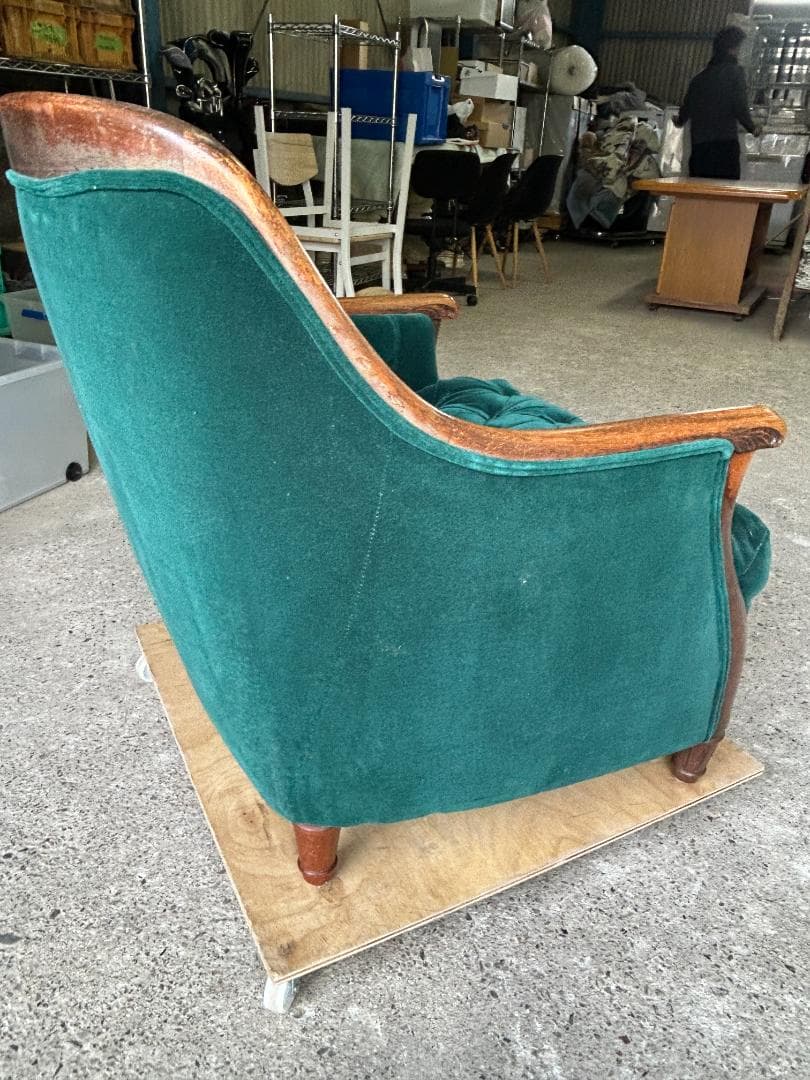 ②maruni マルニ木工 ベルサイユ アームチェア ヴィンテージ グリーン