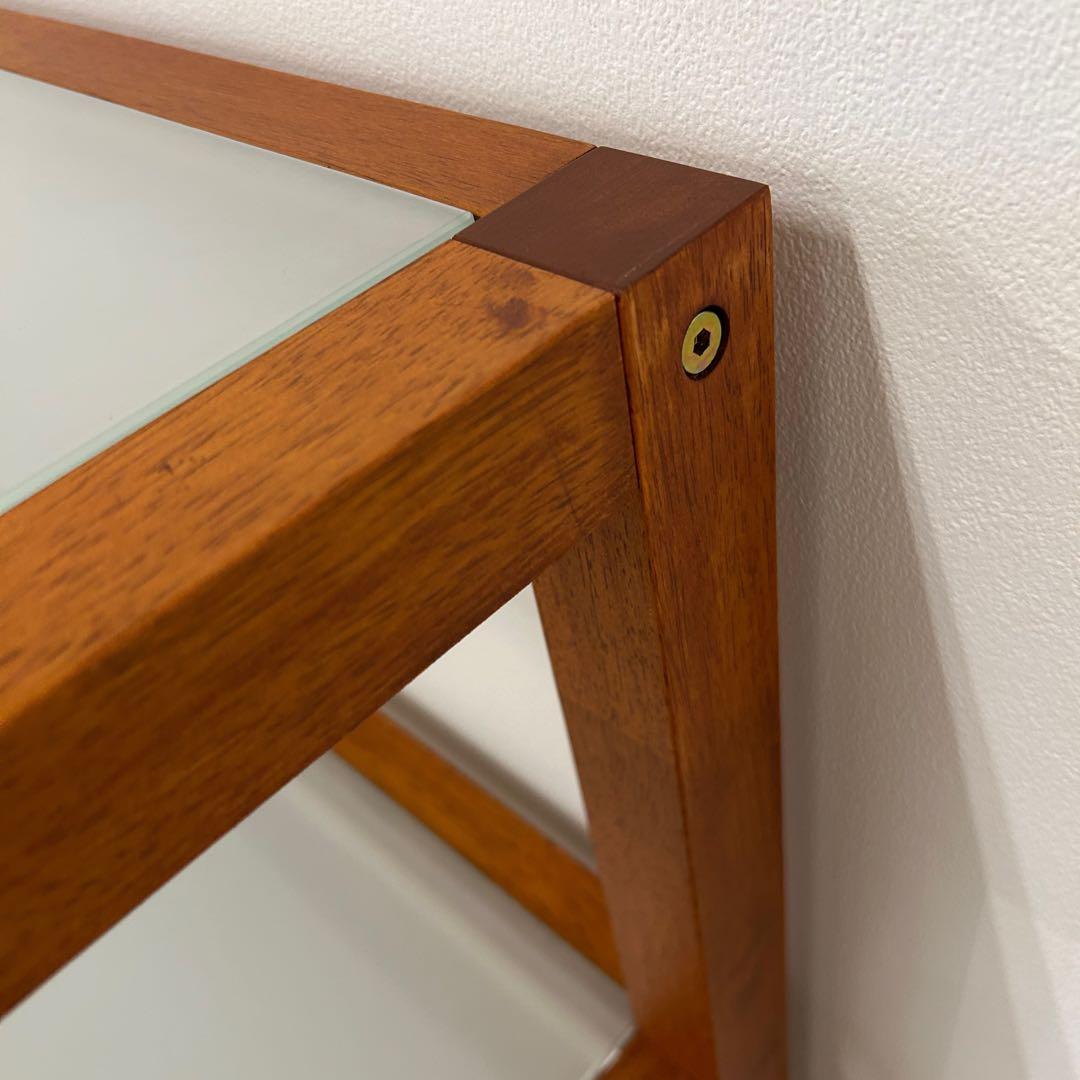 展示品★木製ディスプレイラック オープンラック ガラス棚 北欧風 什器