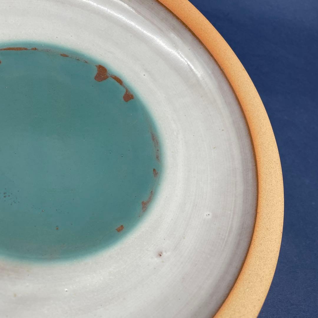 鳥取民藝　中井窯　牛ノ戸焼　中井焼　染め分け皿　プレート　24cm