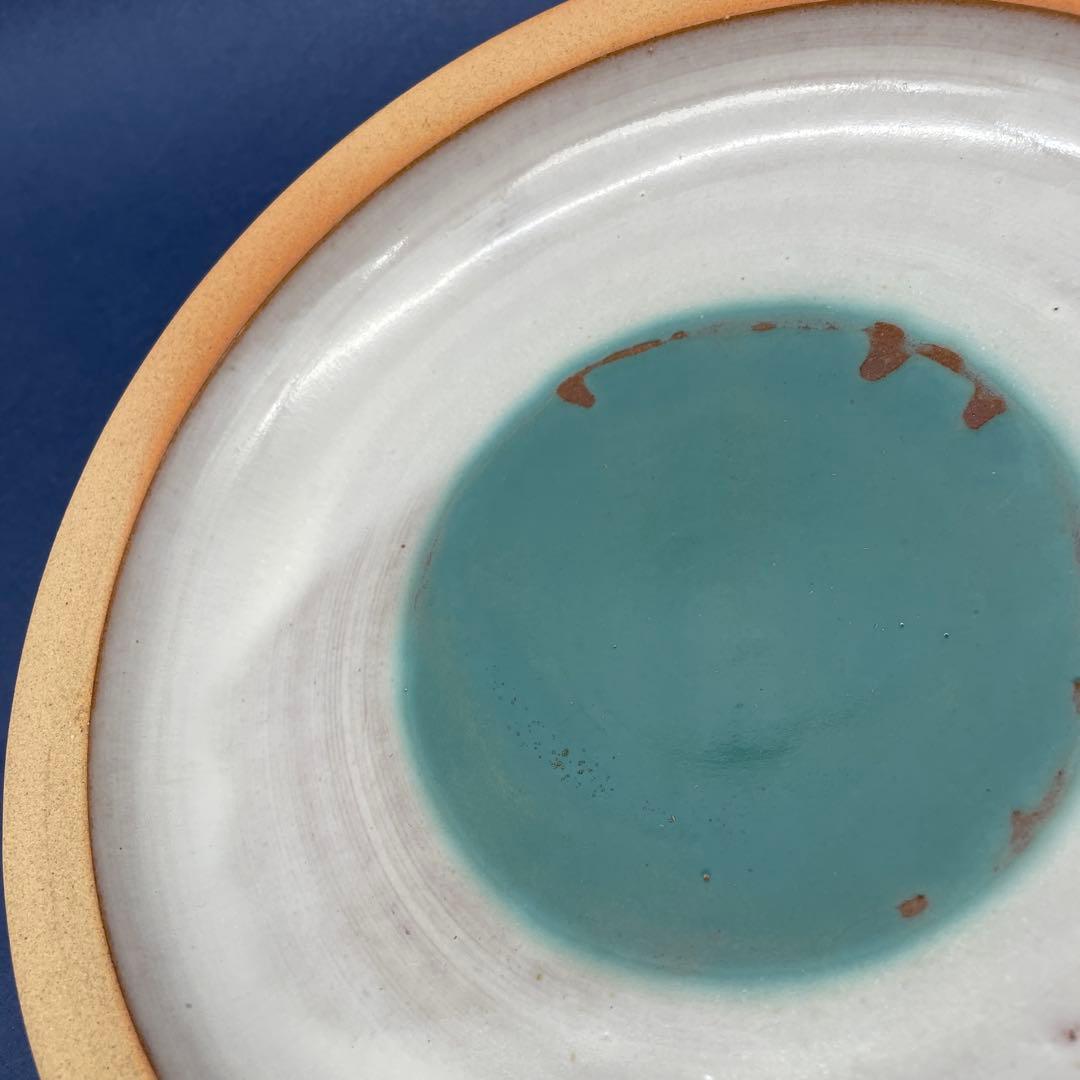 鳥取民藝　中井窯　牛ノ戸焼　中井焼　染め分け皿　プレート　24cm