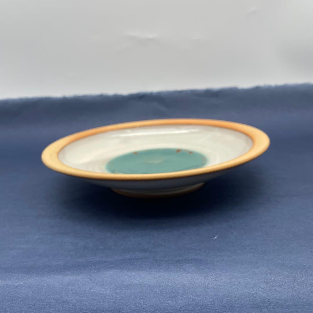 鳥取民藝　中井窯　牛ノ戸焼　中井焼　染め分け皿　プレート　24cm