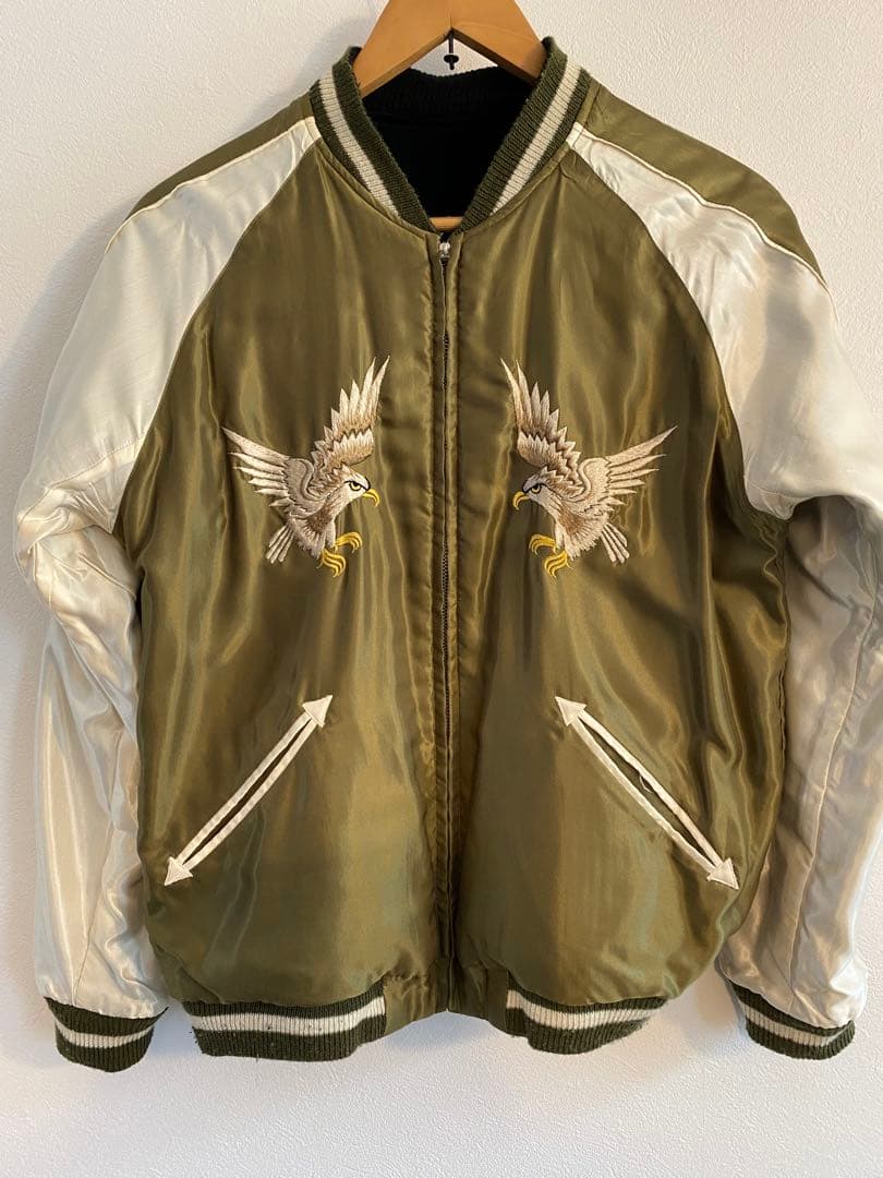 テーラー東洋　GOLD スカジャン 黒 虎 龍　別珍