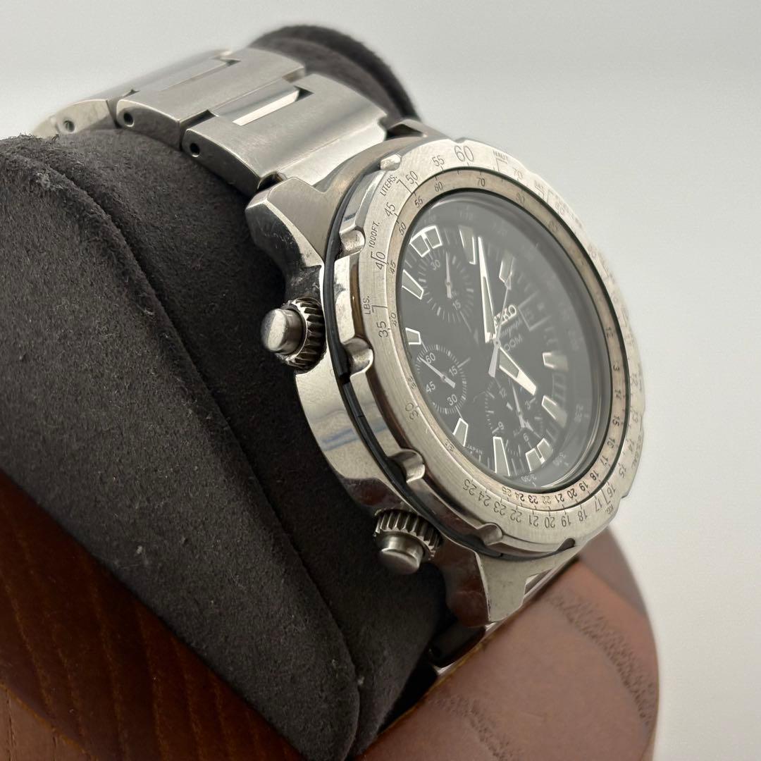 【希少】セイコー　クロノグラフ　7T32-6N10 ブラック　美品