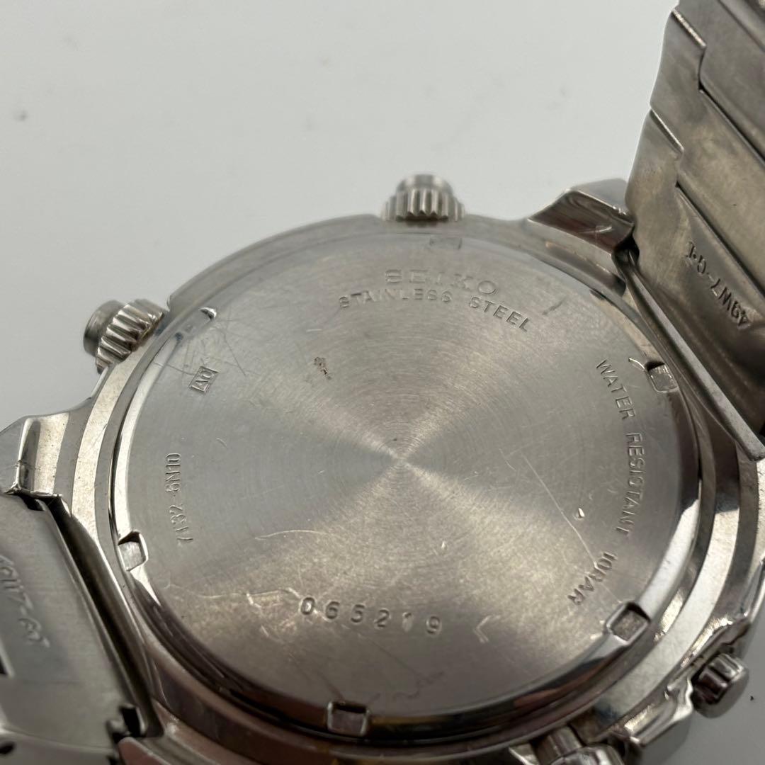 【希少】セイコー　クロノグラフ　7T32-6N10 ブラック　美品