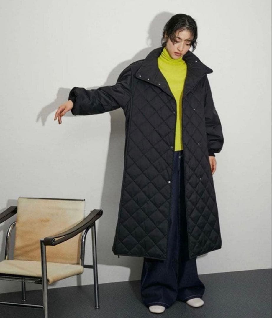 美品！ADAM ET ROPE アダムエロペ スタンドネックキルティングコート