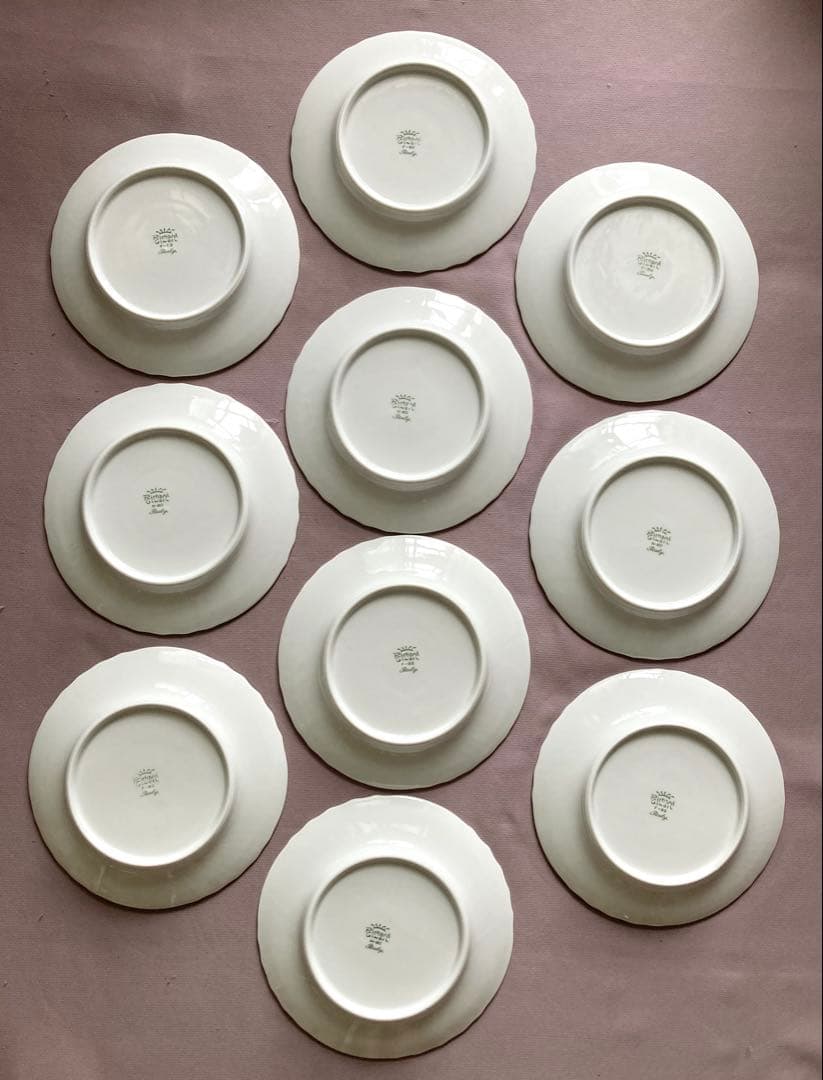 ジノリ　ベッキオホワイト　デザートプレート　ケーキ皿　10枚　プレート