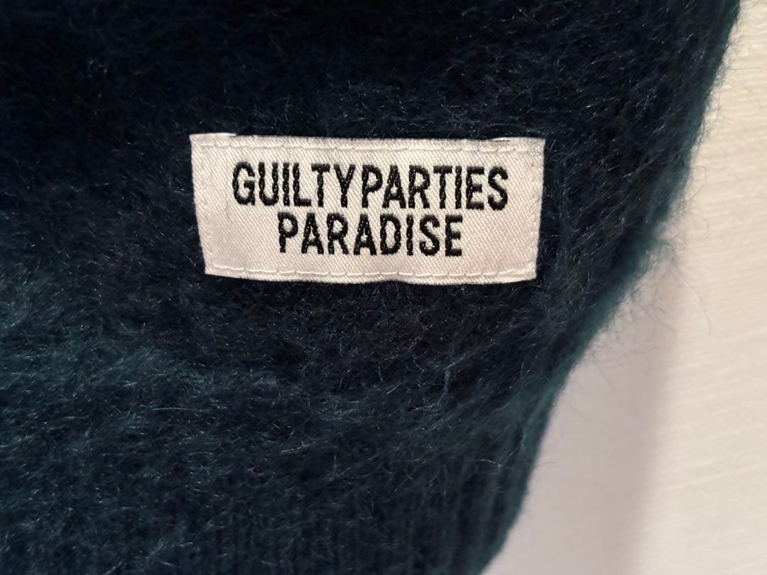 ワコマリア WACKOMARIA モヘア カーディガン XL カーキ グリーン