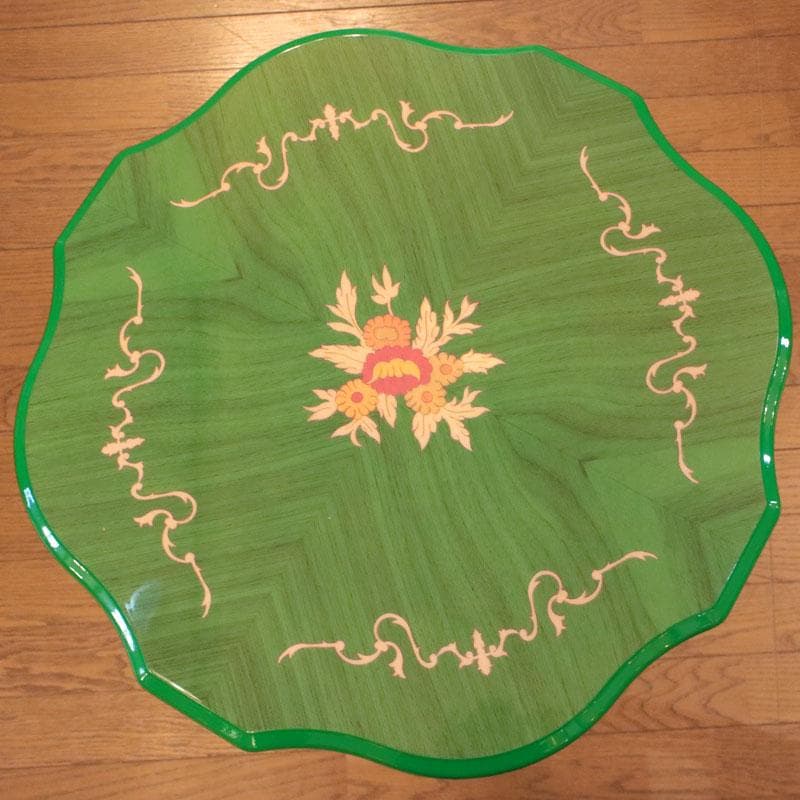 ブルーカフェテーブル 緑 グリーン 幅55cm 223-329-002